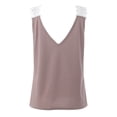 thumbnail image 3 of Vedolay Womens V Neck Tank Tops Summer Sleeveless Comfy Casual Shirts,Pink XL, 3 of 4