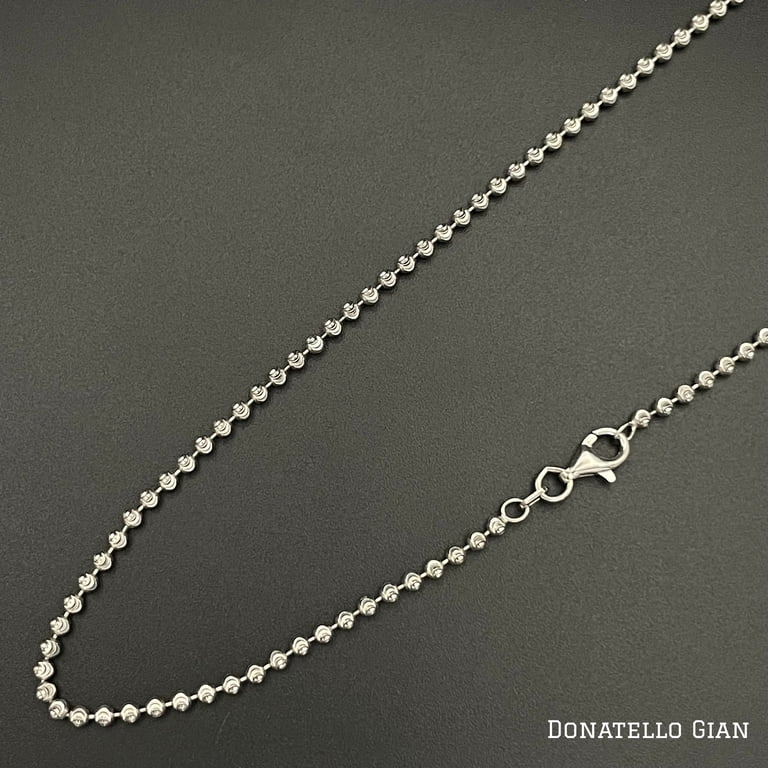 Sterling Silver 925 Bead Ball Chain 2MM, 16
