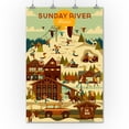 thumbnail image 2 of Sunday River, Maine, Ski Resort, Geometric (36x54 Giclee Gallery Art Print, Vivid Textured Wall Decor), 2 of 3