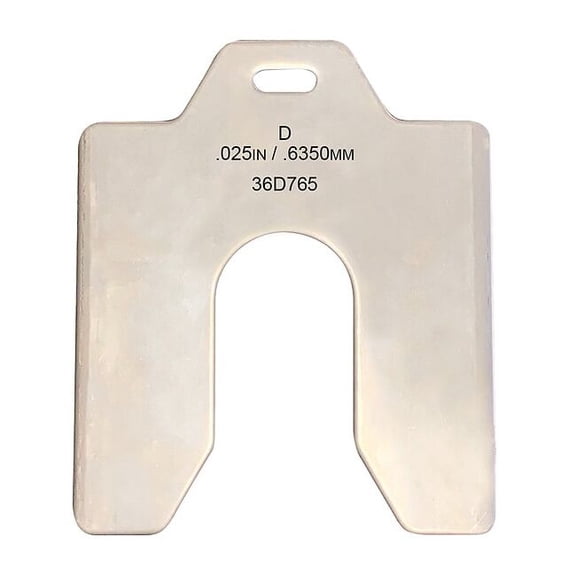 Manufacturer Varies Slotted Shim 5 x 5" x 0.025", Pk20 36D765