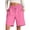 Pink, variant on BLVB Sweat Shorts with Pockets for Women Athletic Lounge Sports Workout Bermuda Knee Length Shorts for Summer