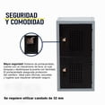 thumbnail image 2 of Locker Casillero Multiusos Alvek 2 Puertas Tipo Cuadro Color Negro — Sistema para Candado, 2 of 6