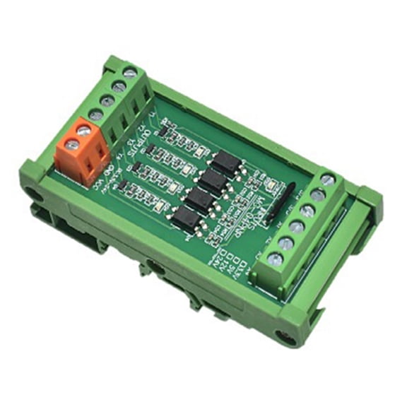 4CH NPN/PNP Signal Converter 1.8-24V DIN Rail Mount PLC Industrial Control Board
