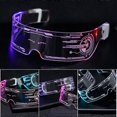thumbnail image 3 of ~ 8 piezas de gafas luminosas, gafas LED, cable EL, luz de neón, visera, gafas para fiesta, decoloración colorida, 3 of 5