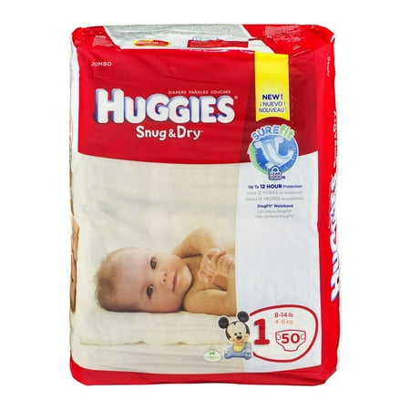 Huggies Snug & Dry Diapers Disney Jumbo Pack 1- 8-14 lb - 50 CT