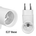 thumbnail image 4 of Dww-lot De 2 Douilles Euro E27 (sans Ampoules) Avec Interrupteur Sans Fil Pour Lampes Murales De Cuisine Ac 230v, Support D'ampoules Led, Adaptateur P, 4 of 5