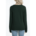 thumbnail image 5 of QUALFORT Women’s 100% Cotton Lightweight Button-Front Cardigan Sweater，crew neck Long Sleeve Knit, 5 of 6