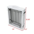 thumbnail image 7 of STAROUS 30"H Freestanding Wire Dog Gate with Door, White, 6 Panels, X-Wide, 7 of 7