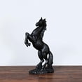 thumbnail image 3 of AMERTEER Cheval Statue Maison Décoration Sculpture Résine Moderne Figure Décorative Noir, 3 of 4