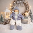 thumbnail image 3 of Northlight Winter Nordic Girl Sitting Christmas Figure - 16" - Gray and White, 3 of 6