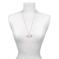 thumbnail image 4 of Delight Jewelry Silvertone Winged Peace Sign with Crown - Light Pink Heart Nurse Strong Zoe Necklace, 4 of 4
