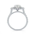 thumbnail image 3 of 0.85 T.C.W Round Shape Natural Diamond Latest Design Solitaire with Accents Wedding Ring for Women Solid 18K White Gold Size 8, 3 of 6