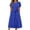 118# Blue, variant on UoCefik Women's Summer Short Sleeve Maxi Dress 2025 Casual Crewneck Pleated A Line Flowy Long Dresses with Pockets Black M
