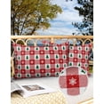 thumbnail image 2 of Pack of 2 Outdoor Pillow Covers, Christmas Tree Snowflake Red White Plaid Waterproof Square Throw Pillowcase Cushion Decorative Pillow Covers for Couch Patio Tent, 20x12 in, 2 of 6