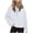 Blue, variant on Quarter Zip Weighted Hoodie for Women Fleece Pullover Fashion Trendy Sweaters Tops Long Sleeve Letter Print Tunic Sweatshirt with Pocket Spring Fall Clothes 2026