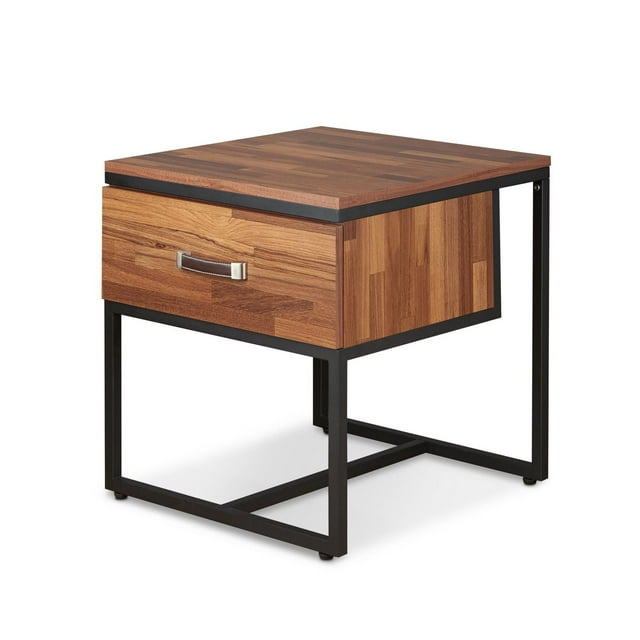 ACME Sara I End Table in Walnut & Sandy Black