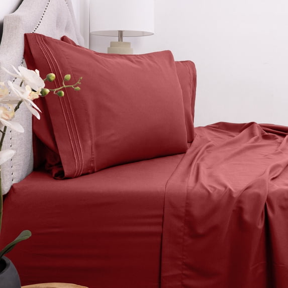 Sweet Home Collection 1800 Count 4 Piece Bed Sheet Set Deep Pocket Microfiber