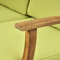 thumbnail image 6 of Danielle Outdoor 10 Piece Acacia Wood Sectional Sofa Set with Cushions, Teak, Green, 6 of 8