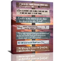 Christian Wall Art Bible Verses Motivational Canvas Picture Scripture Religious Decor For Wall Christian Gift for Women Office Bedroom Bathroom Be Still And Know That I Am God Framed 12x16 in