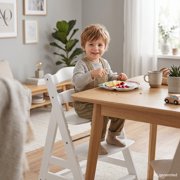 hauck Alpha+ Adjustable Booster High Chair and High Chair Tray Table, Grey