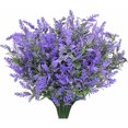thumbnail image 1 of Flores artificiales 10 piezas ramo de flores al aire libre decoración de flores falsas resistente a los rayos UV arbustos verdes plantas interior exterior colgante macetero hogar jardín, 1 of 5