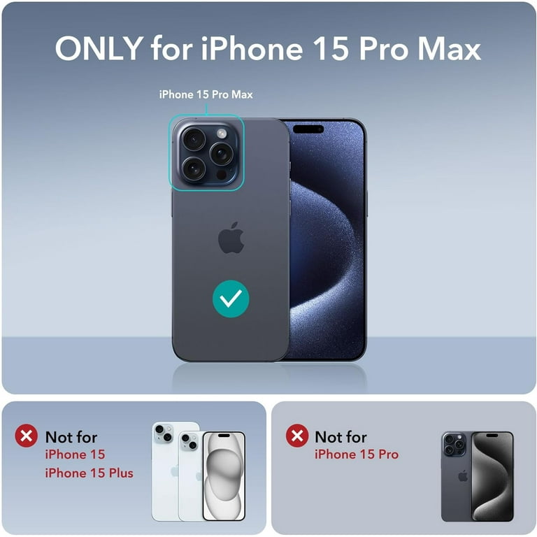 Buy ESR for iPhone 15 Pro Max Case, Compatible with MagSafe, MilitaryGrade  Protective Case, Builtin Stash Stand Phone Case, ScratchResistant TPU Back  Cover, Classic Series, Clear Black Online at Best Prices in