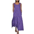 thumbnail image 2 of Liquidation d'Été 2025! Robe Grande Taille pour Femmes, Liquidation d'Été pour Femmes, Robe d'Été Sexy Mode Imprimée Sans Manches Col Rond, 2 of 5