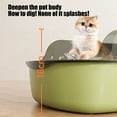 thumbnail image 4 of Cat Litter Box Oversized High Fence Splashproof Semi Closed Litter Pan with Scoop Large Capacity Easy Clean Two Layer Design for Indoor Cats, 4 of 6