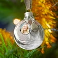 thumbnail image 2 of JeashCHAT Clear Christmas Memorial Ornament Feather Ball Christmas Ornaments Angel Feathers Ball A Piece Of My Heart Is In Heavens Memorial, 2 of 4