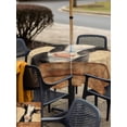thumbnail image 4 of Outdoor Tablecloth with Umbrella Hole and Zipper, Farmhouse Cow Square Table Cloth 60x60 Inch Waterproof Tablecloth, Country Vintage Animals Wooden Grain Picnic Table Cover for Patio Camping, 4 of 7