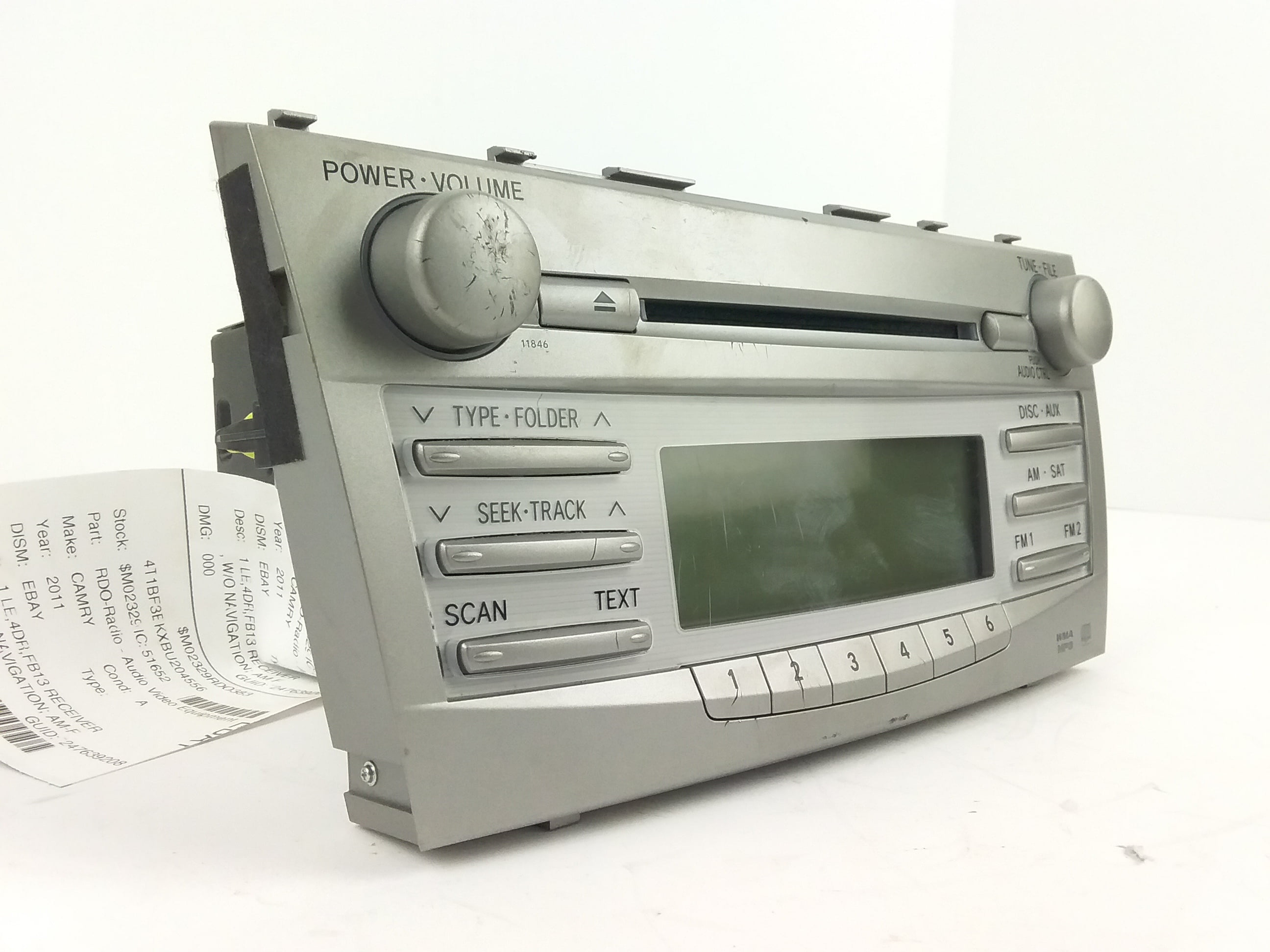 Pre-Owned 10 11 Toyota Camry AM FM CD Radio Receiver OEM - Verify Specific Vehicle Fitment In Description - (Good)