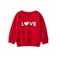 thumbnail image 1 of Sudadera Para Niños Pequeños Bebés Y Niñas Niños Día De San Valentín Estampado De Manga Larga Top Jersey Suéter Rojo Odeerbi LM103-7181, 1 of 9
