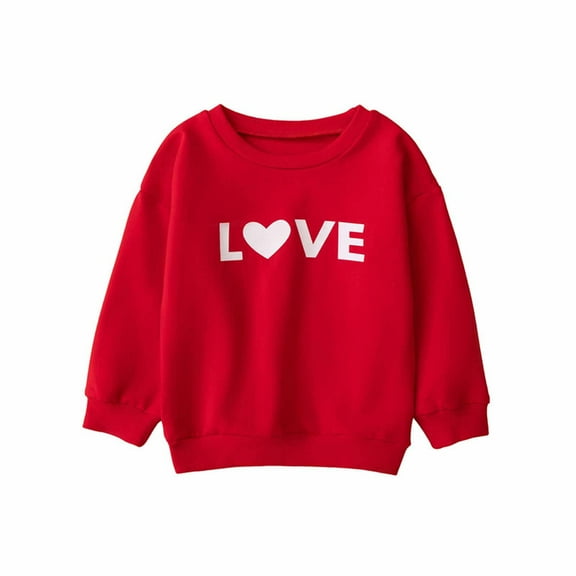 GERsome Toddler Baby Boy Girl Crewneck Sweatshirt Top,Infant Love Shirt,Unisex Baby Valentine 's Day Clothes