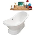 thumbnail image 2 of 72" Cast Iron R5180CH Soaking freestanding Tub and Tray with External Drain, 2 of 7