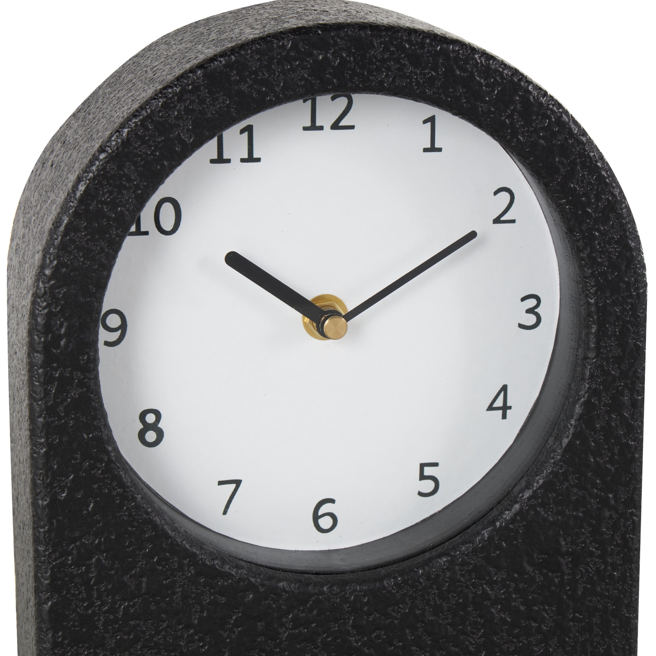 DecMode 9" Multi Colored Wood Textured Clock with Gold Accents, Set of 2