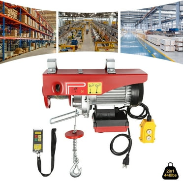 550 Lbs Electric Hoist Winch With Remote – 110V Garage & Shop Lifting Tool