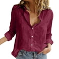 thumbnail image 1 of Women Linen Shirts Polyester for All Season and Various Occasions, 1 of 7