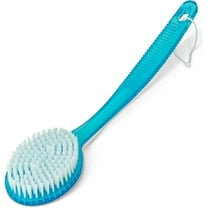 Bath Brush with Bristles, Gentle Bath Brush Shower Cleaning Brush, Long Handle for Exfoliating Back, Body, and Feet, Bath and Shower Scrubber, Blue