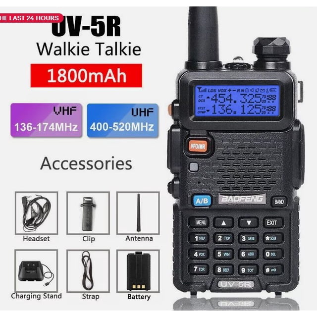 Walkie talkie de banda dual Baofeng UV-5R II UHF VHF Radio bidireccional FM para aficionados