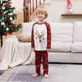thumbnail image 2 of Odeerbi Christmas Pajamas for Family Holiday Long Sleeve Family Christmas Pajamas Matching Sets Toddler Parent Child Printed Loungewear Set Two-Piece Sleepwear Xmas PJs Set Red, 2 of 6