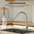 thumbnail image 3 of Appaso Pull Down Kitchen Faucet with Sprayer Stainless Steel Brushed Nickel - Single Handle Commercial High Arc Pull Out Spray Head with Deck Plate, Grifos De Cocina, 3 of 14