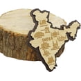 thumbnail image 3 of Printtoo India Map Fridge Magnet Engraved Wooden Souvenir Gift Collectibles, 3 of 4