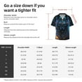thumbnail image 5 of Pofeuu Cool Blue Light Wolf Print Mens Casual Short Sleeve Shirts Beach Summer Spread Collar Pocket Tops Men's Casual Short-sleeved Shirt-Large, 5 of 5