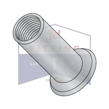 10-24 Large Flange Blind Threaded Inserts (Rivet Nut), NON-RIBBED, Aluminum Alloy #5056, Open End, Cleaned and Polished (Quantity: 1000) Full Size: (Best Way To Clean Aluminum Blinds)