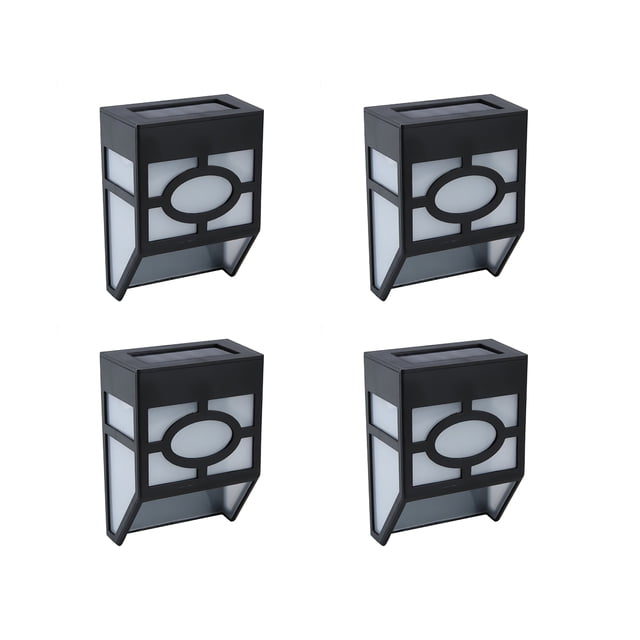 Plástico Con Energía Solar Lámparas Al Aire Libre 600 Mah Batería Aaa Luces De Valla Solar Ip65 Luces De Calle Solares A Prueba De Agua Luces De Pared Solares Ecológicas Para Parque Jardín 4 Piezas Minnieouse HA027410-02