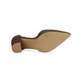 thumbnail image 5 of BLISSFUL STEP Women's High Block Heels Pointed Toe Ankle Strap Dress Shoes​ Coffee 7, 5 of 7
