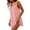 Pink, variant on ZyeKqe Babydoll Lingerie for Women Lace Ruffled Sleeveless Square Neck Chemise Lightweight Comfy Loungewear Mini Dress