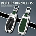 thumbnail image 3 of Zinc Alloy Leather Car Key Case Cover Shell For Mercedes Benz A C E S G Class GLC CLE CLA GLB GLS W177 W205 W213 W222 X167 AMG, 3 of 13