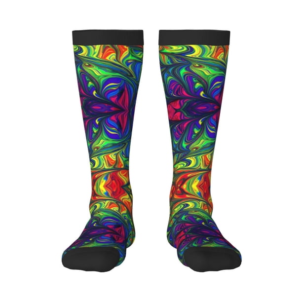 Balery Pride Rainbow Calcetines novedosos Calcetines deportivos Calcetines hasta la rodilla Calcetines de algodón Calcetines originales y geniales
