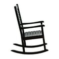 thumbnail image 3 of Porch & Den Elemental Modern Oversize Wood Outdoor Patio Rocking Chair Black, 3 of 5